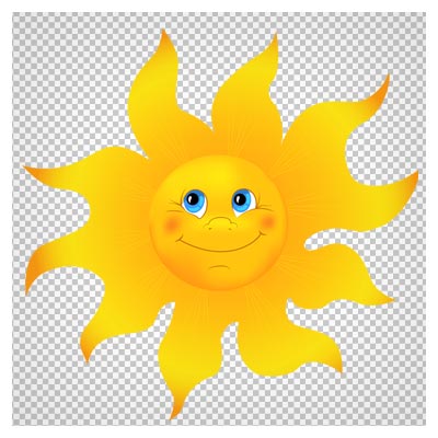 کلیپ آرت کارتونی خورشید با فرمت PNG و کیفیت بالا (Sun PNG Clipart Image)