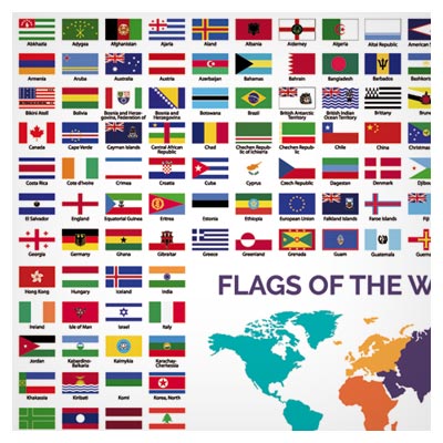 دانلود رایگان مجموعه کامل پرچم کشورهای مختلف جهان (world flags collection)