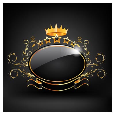 دانلود لیبل لایه باز King طلایی با فرمت وکتور (royal logo vector free download)