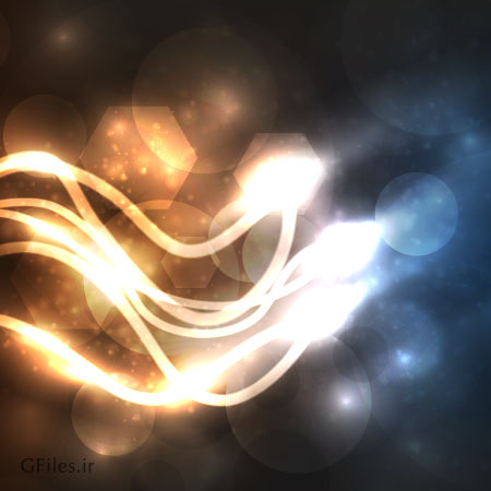 وکتور پس زمینه آبسترکت با تم رنگی مشکی (Neon Starlight background)