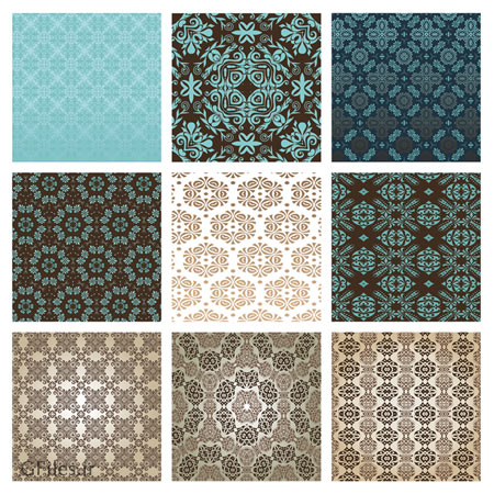 وکتور مجموعه پترنهای تذهیبی (The exquisite pattern background pattern)