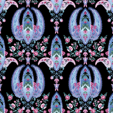 بکگراند لایه باز وکتور با طرح بته جقه (paisley with flower Vector Seamless Patterns)