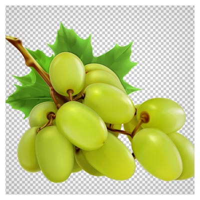 فایل دوربری شده (png) انگور سبز با کیفیت بسیار بالا