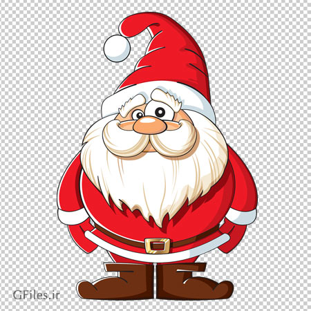 دانلود تصویر کارتونی بابانوئل با فرمت png و بدون بکگراند (Santa Claus Clipart Png)