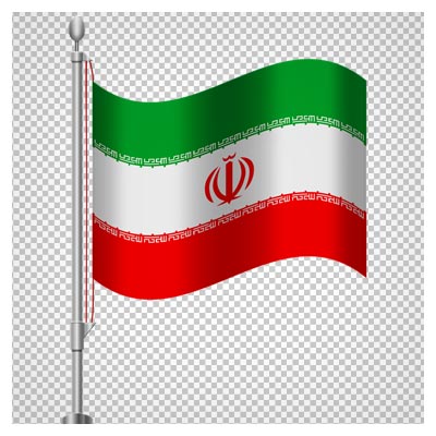 دانلود تصویر png و دوربری شده پرچم رومیزی ایران با کیفیت بالا