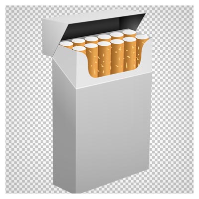 عکس کارتونی دوربری شده جعبه و باکس سیگار (پاکت سیگار)