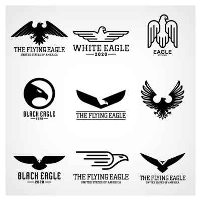 مجموعه لوگو و نمادهای آماده با طرح عقاب (Eagles Logo) بصورت لایه باز وکتوری