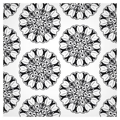 پس زمینه وکتور با طرح ماندالا (Mandala) بصورت لایه باز با قابلیت تکرار شوندگی