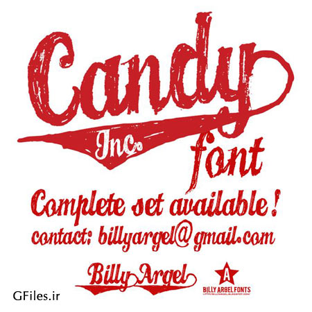 فونت رایگان انگلیسی Candy با فرمت otf