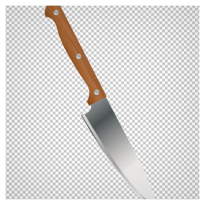 دانلود تصویر دوربری شده چاقوی دسته چوبی کارتونی به صورت فایل png با کیفیت بالا