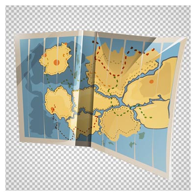 دانلود تصویر دوربری شده و فاقد بکگرند نقشه راه یاب کارتونی به صورت فایل png با کیفیت بالا