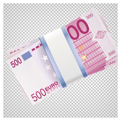 دانلود فایل ترانسپرنت و دوربری شده دسته 500 یورویی کارتونی با فرمت png