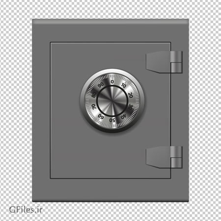 دانلود فایل PNG گاوصندوق تک قفل ایستاده دوربری شده و فاقد بکگرند