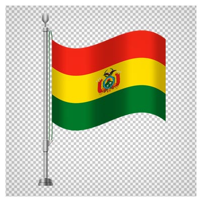 دانلود فایل png پرچم ایستاده رومیزی بولیوی دوربری شده