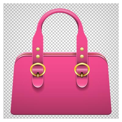 دانلود فایل PNG کیف دستی زنانه با رنگ صورتی دوربری شده