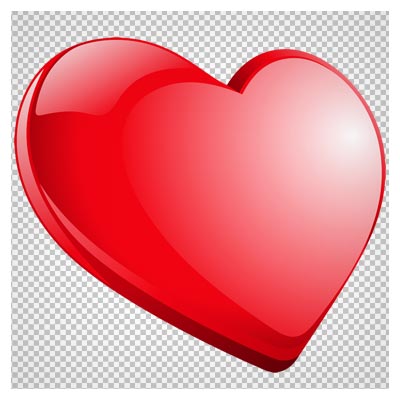 تصویر کلیپ آرت قلب قرمز کم ضخامت بدون پس زمینه