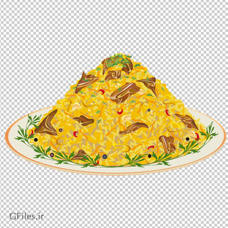 دانلود فایل پی ان جی بشقاب غذا دوربری شده