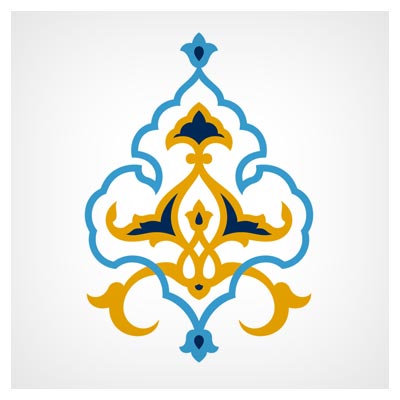 وکتور لایه باز سر ترنج (تذهیب) با دو فرمت eps و ai