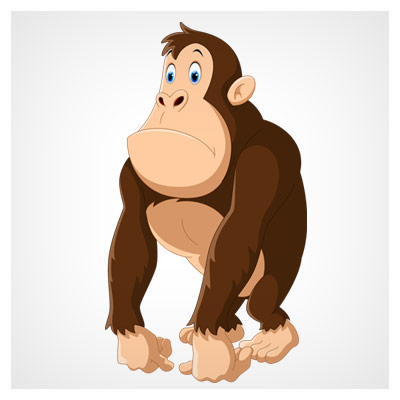 دانلود فایل eps و ai شخصیت کارتونی میمون و گوریل بصورت کاملا لایه باز