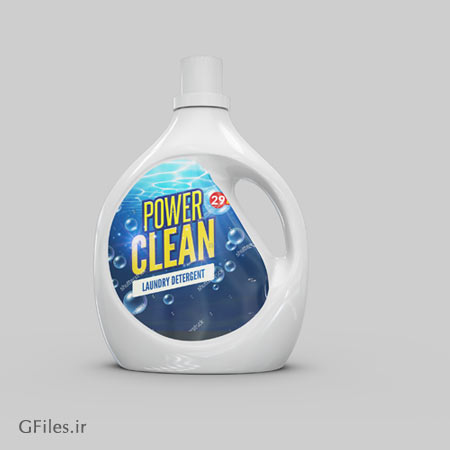 مجموعه موکاپ لایه باز بطری مواد شوینده با کیفیت بالا در 5 حالت