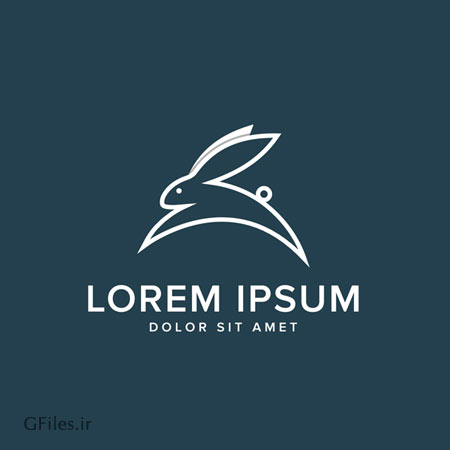 دانلود فایل لایه باز سمبل طرح نما، به صورت شکل خرگوش در حال دویدن با دو فرمت ai و eps