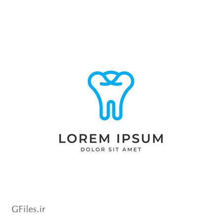 دانلود طرح لایه باز تصویری به صورت نماد دندان انسان مناسب برای لوگو با دو فرمت ai و eps
