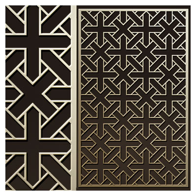 طرح لایه باز (dxf و cdr) جهت ساخت پنل مشبک یا دیوار جدا کننده
